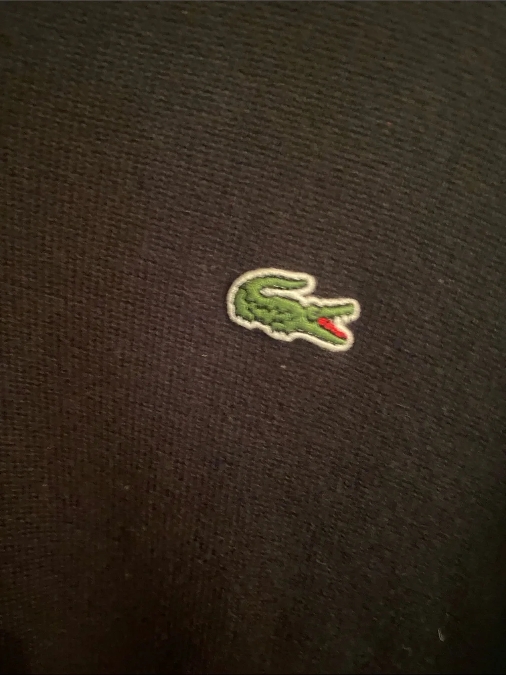 Lacoste Men's V-Neck Sweater in Black with Crocodile Logo